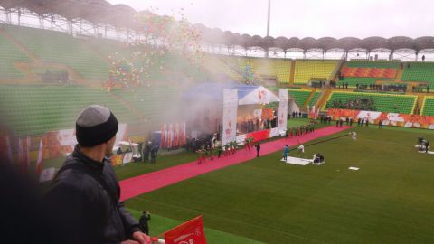Церемония зажжения олимпийского огня на стадионе Анжи Арена...187